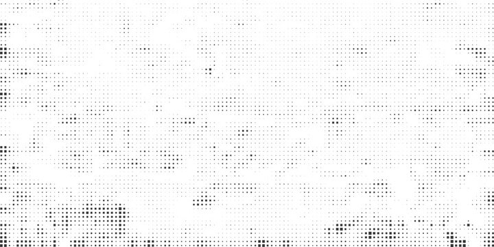 Abstract black square pixel minimal scattered pattern, subtle geometric digital background, light dotted grid texture, modern technology inspired design, clean monochrome vector wallpaper