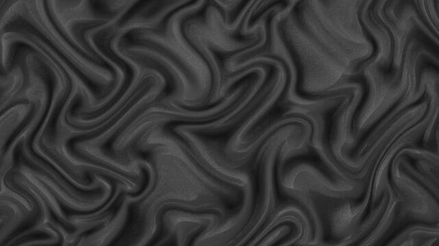 Elegant Black Silk Fabric Waving Smoothly in Slow Motion.