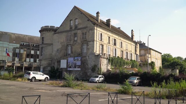 The Creil castle, a former royal residence and historic landmark nestled in the city of Creil in Oise department, northern France.