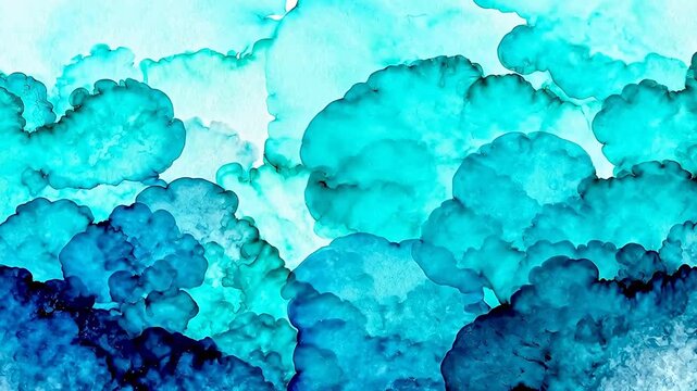 Abstract watercolor cloudlike forms