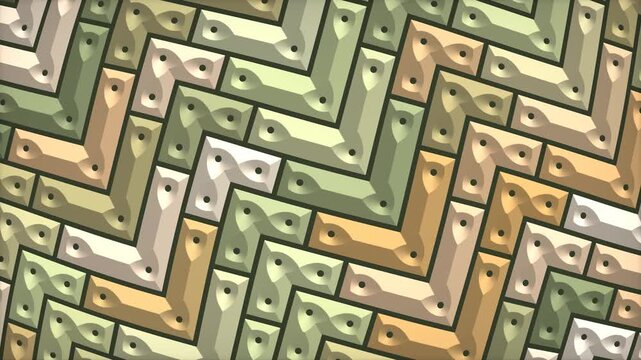 Abstract Animated Herringbone Tile Pattern Motion Graphic.