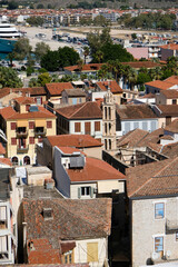 Fototapeta premium view of the rooftops of Nafplio from above