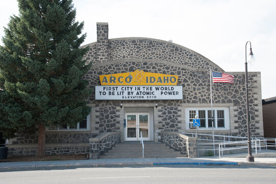 USA, Idaho, Arco.  Visitor Center at the first city in the world to be lit by atomic power.