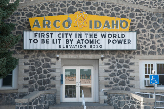 USA, Idaho, Arco.  Visitor Center at the first city in the world to be lit by atomic power.