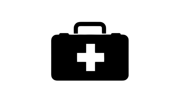 Vector illustration&nbsp;of first aid kit icon, medical emergency bag symbol, health care and rescue sign, simple vector graphic on a transparent background