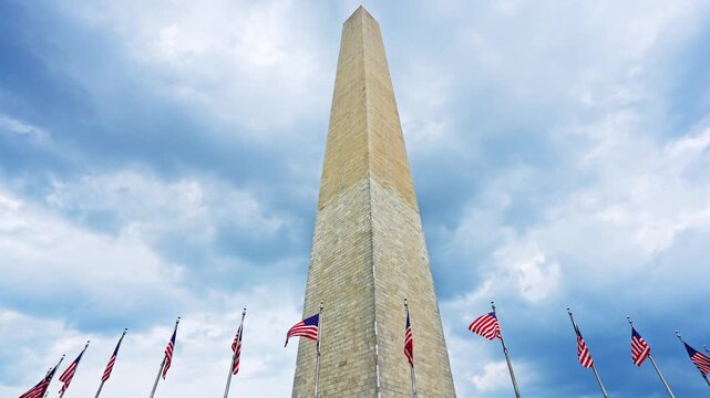 Washington monument in Washington D.C., USA. Washington Monument is an obelisk on the National Mall in Washington, D.C.
