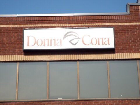 Nepean, ON, Canada-July 14,2025: The storefront of "Donna Cona" at 6 Antares Dr Unit 206.