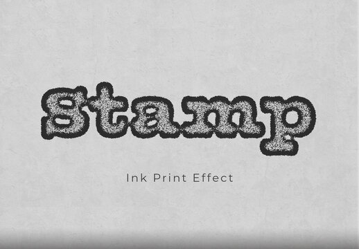 Grainy Ink Print Text Effect