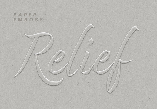 Paper Script Emboss Text Effect