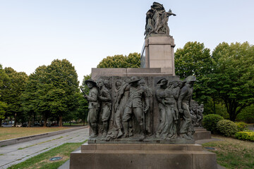 Fototapeta premium Monument to the Carabinieri in Parco del Valentino - Turin, Italy