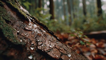 Tree Bark After Rain