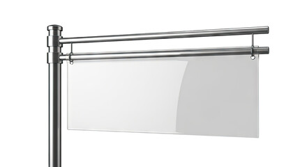Obraz premium Blank Transparent Sign on Metal Pole