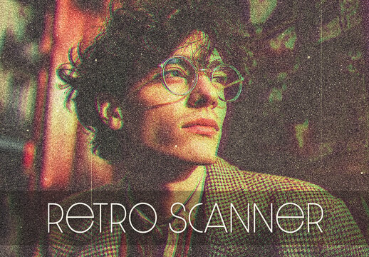 Vintage Retro Scanner Photo Effect Effect