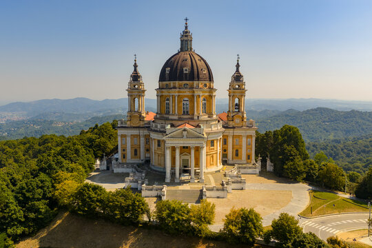 Basilica of Superga dome and terrace - Turin, Italy