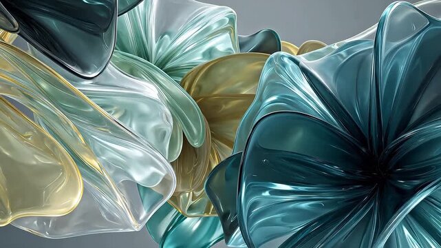 Abstract flowing fabriclike forms