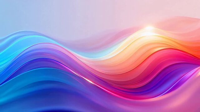 Colorful flowing wave design