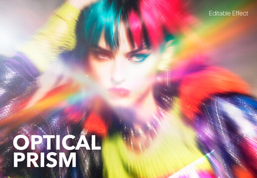 Chromatic Optical Prism Photo Effect