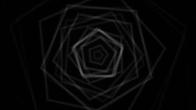 Abstract Pentagonal Tunnel - A Dark and Mysterious Geometric Journey.