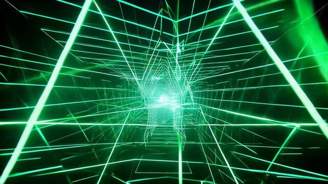 A background of moving 3D "Success Grid", a sharp neon green laser network forming a solid foundation for growth.