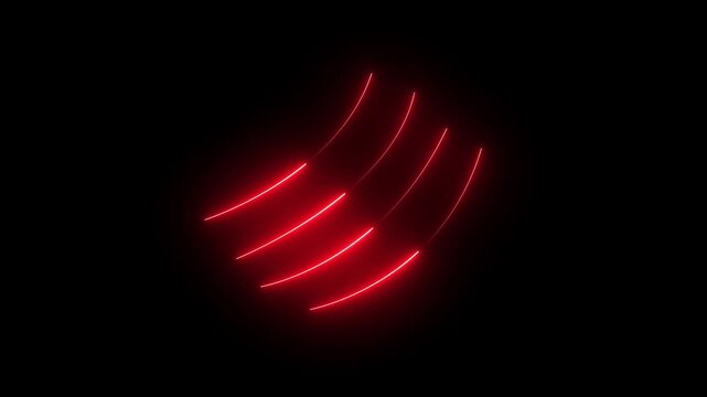 Abstract glowing claw effect animated animal scratch effect flaming scratch light effect. 4k neon fire scratch looping ,fire slash effect on black background.
