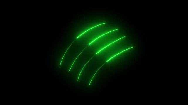 Abstract glowing claw effect animated animal scratch effect flaming scratch light effect. 4k neon fire scratch looping ,fire slash effect on black background.