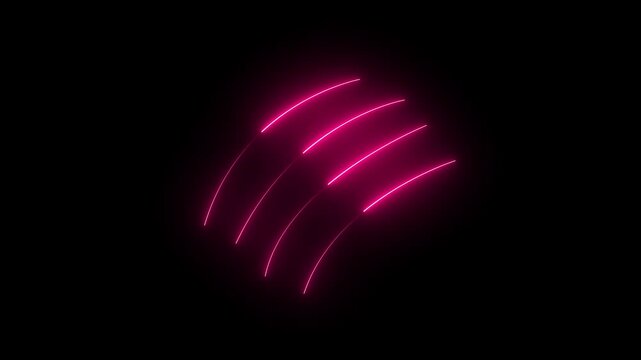 Abstract glowing claw effect animated animal scratch effect flaming scratch light effect. 4k neon fire scratch looping ,fire slash effect on black background.