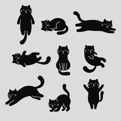 cat pose illustration © zulki