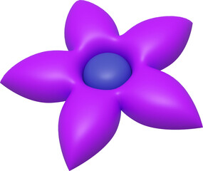 입체 보라색 꽃