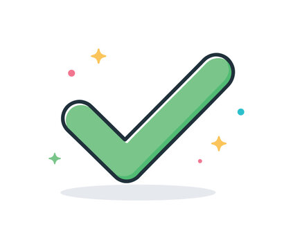 Quiet confidence rooted in inner certainty rather than external signals, a simple solid checkmark standing alone without surrounding indicators expressing assurance, self-trust,