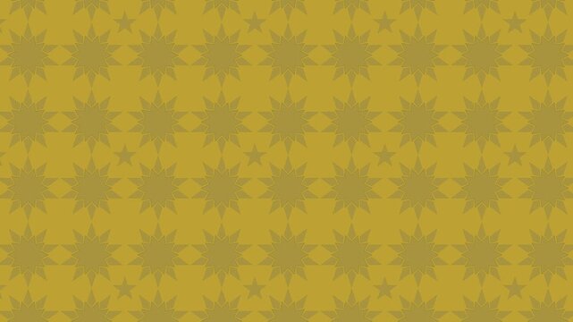 Elegant Gold Geometric Star Pattern Animation, Luxury Islamic Arabic Motif Background