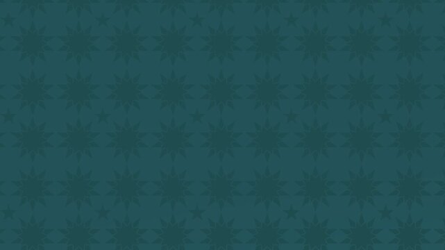 Deep Petrol Blue Geometric Star Pattern, Islamic Arabic Motif Video Background