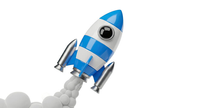 Cartoon Rocket Launching