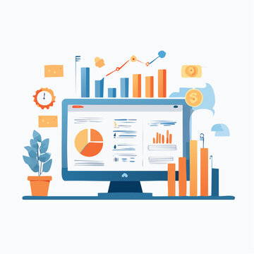 Comprehensive digital dashboard illustrating business analytics, financial growth, and strategic marketing insights for effective data-driven decision-making