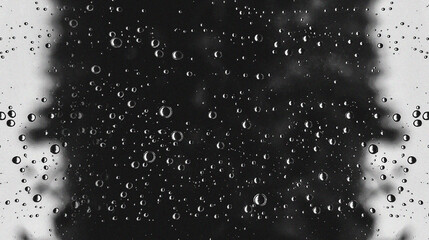 Obraz premium Clear/sparkling water droplets on a black background create an elegant and minimalist impression.