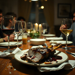table setting at restaurant
