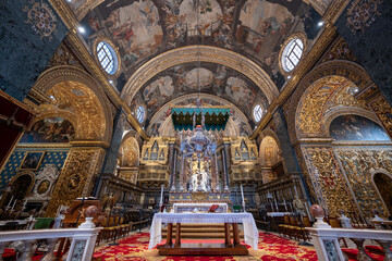 Obraz premium Interior of St. Johns Co-Cathedral - Valletta, Malta
