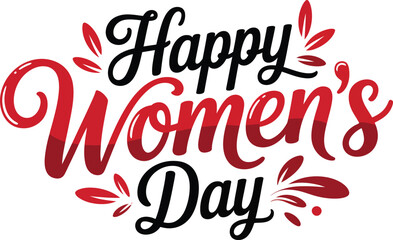 Obraz premium Happy Womens Day Celebration Typography