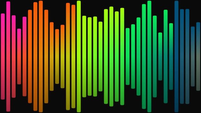Linear Audio Spectrum beating for Music Rhythm Concept with Rainbow Gradient