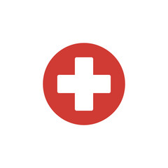 Obraz premium A simple illustration of the national flag of switzerland a white cross