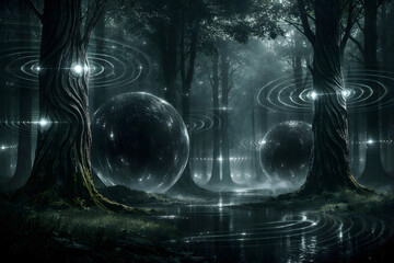 Anti-Resonant Wave Forests in Silence Wave Cancellation Fantasy Landscape