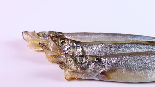 白背景の子持ちシシャモ　スライド