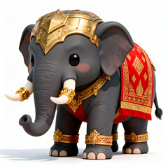 war elephant full body big head small body