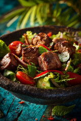 Fresh lamb salad