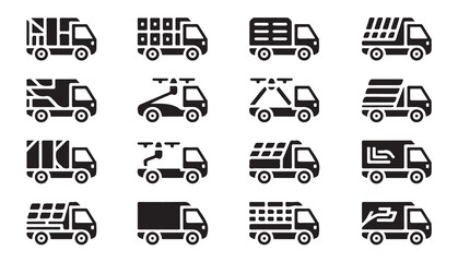 Diverse fleet of specialized trucks for different cargo and delivery services © MD.RAHIM