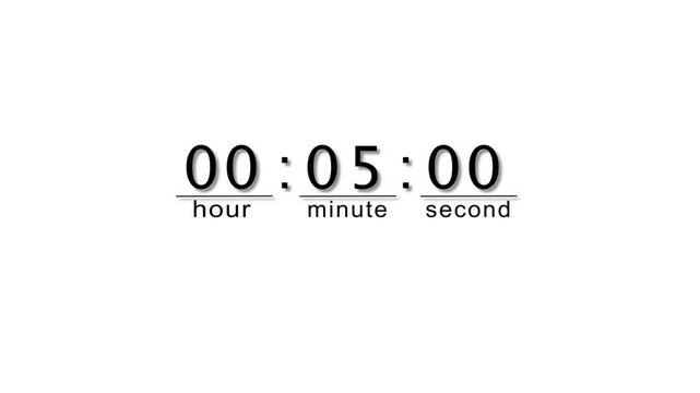 Counting 56-minute timer. Stopwatch timer clock animation. Time counter symbol.