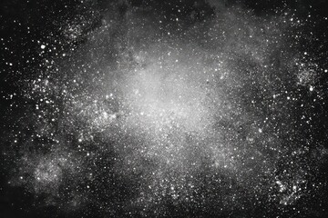 Obraz premium Dramatic Glitter Explosion with Smoky Texture White Particle Design Against a Dark Background for Festive Celebrations and Abstract Events with Smoky Texture