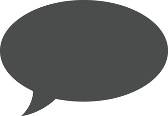 Simple gray speech bubble icon symbol for communication conversation ideas messages dialogue chat vector