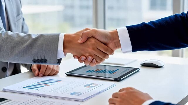 Business handshake agreement