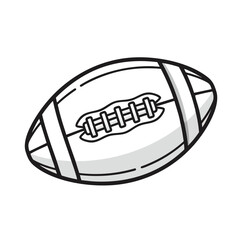 Illustration of American Football Ball