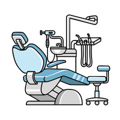 Dental Clinic Chair Illustration